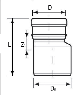 Схема редуктора ПВХ для наружной канализации